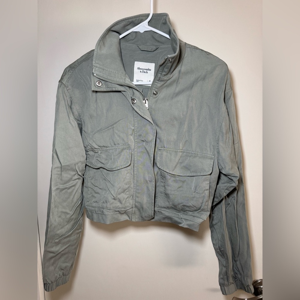 Sage cropped jacket